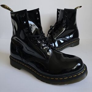 Dr. Martens 1460 Patent Leather Boots Women’s Size 11 Black Combat Docs